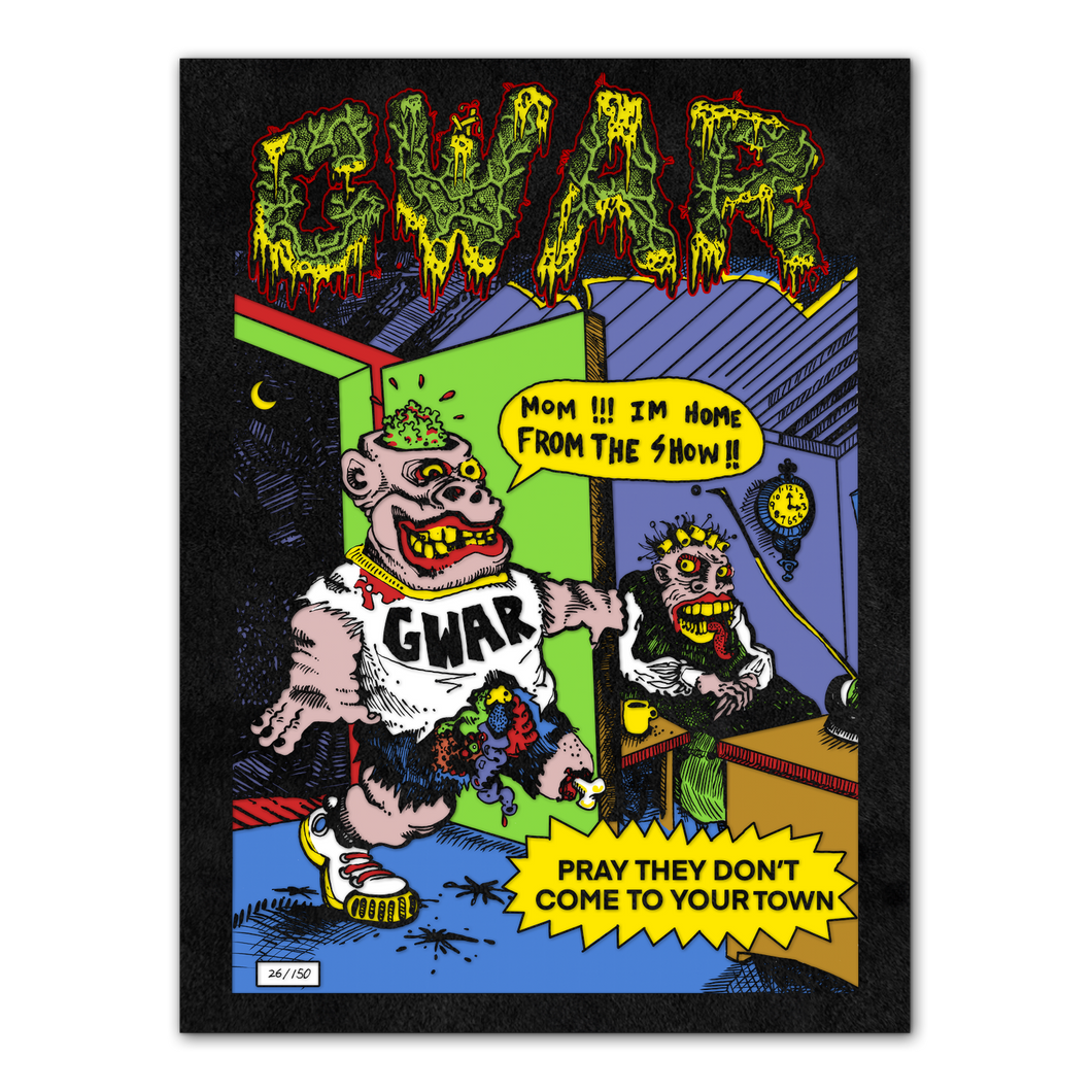 GWAR - Hi Mom I’m Home From the Show Flocked Blacklight Poster